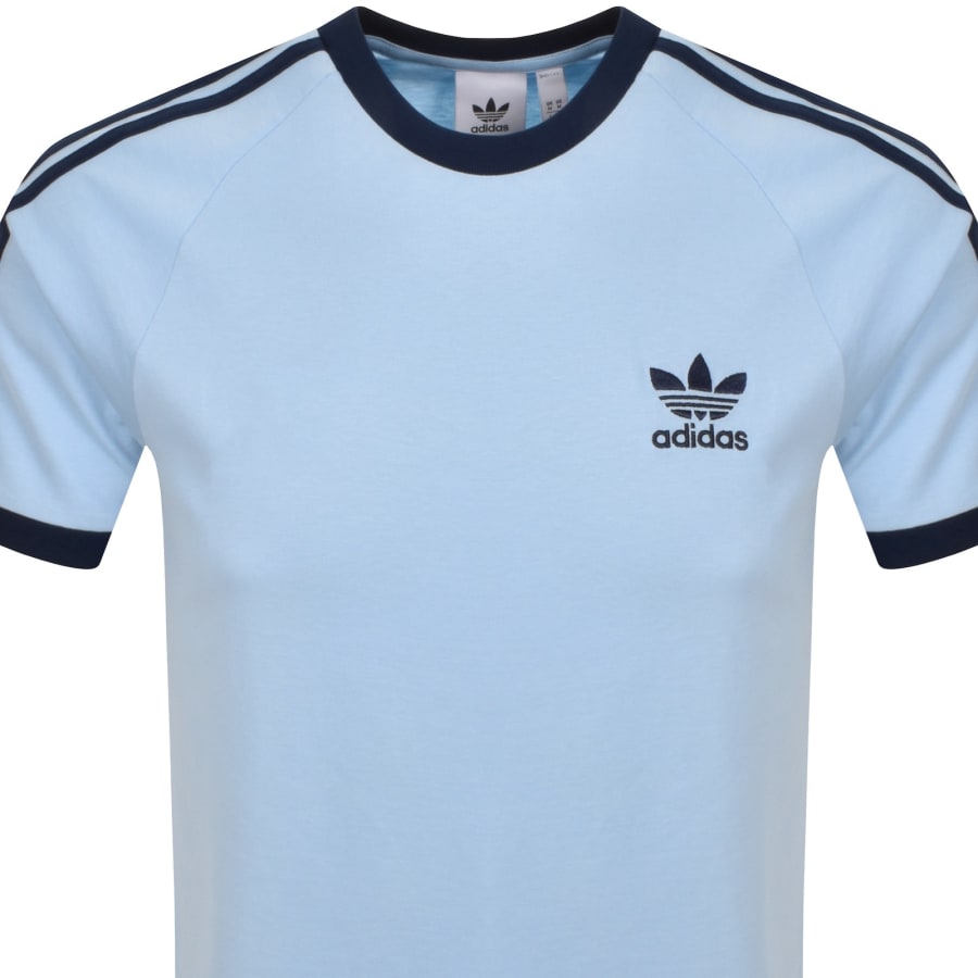 adidas Originals 3 Stripes T Shirt Blue | Mainline Menswear